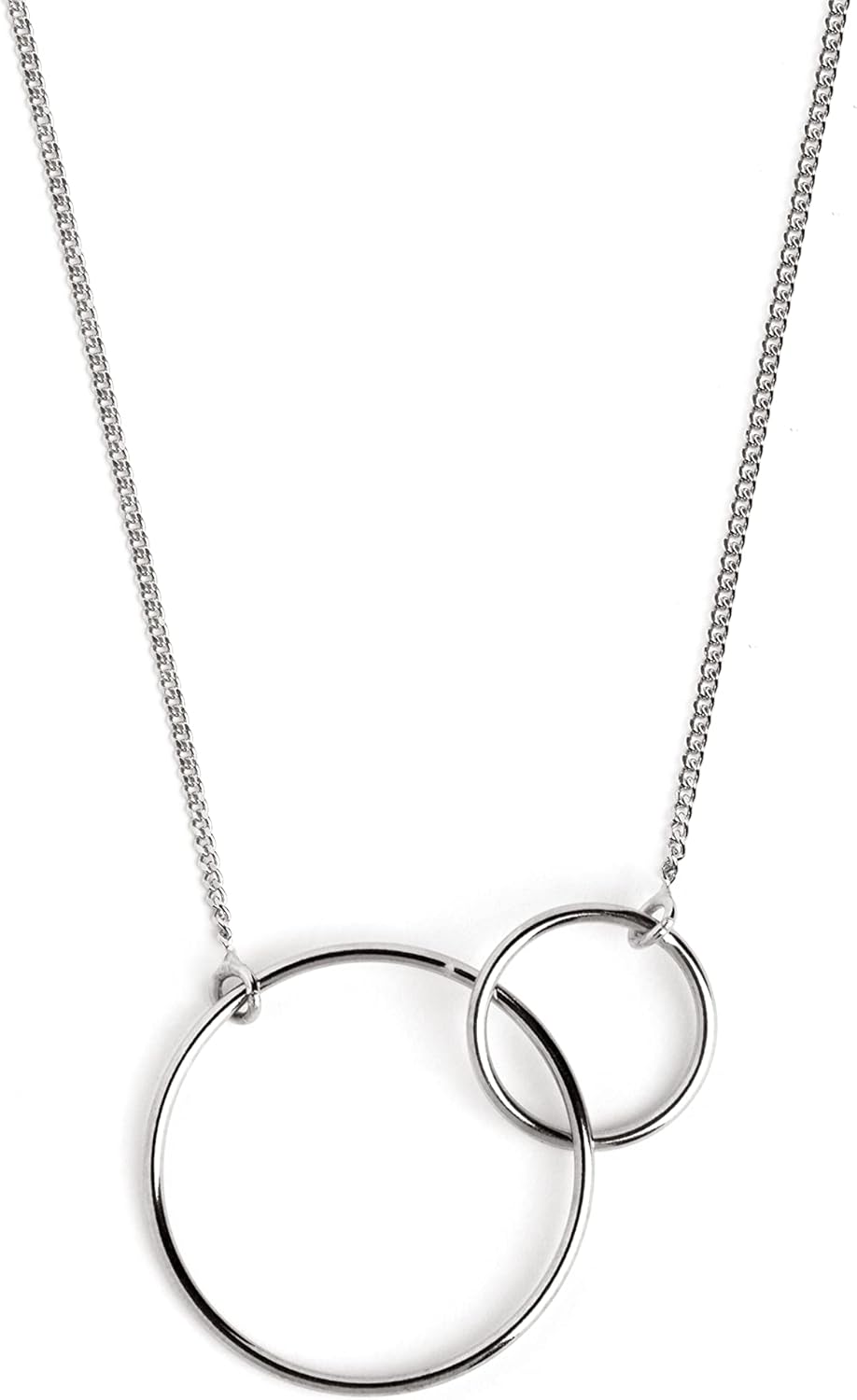 Detalle de SINGULARU Collar Sister plata 925, dos aros unidos 💍