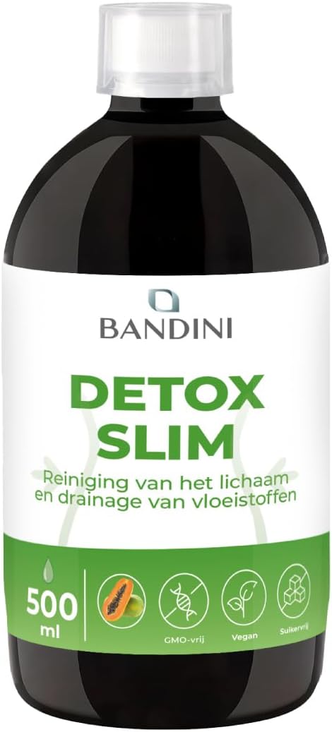 Detalle de BANDINI DETOX SLIM vloeibaar supplement met 7 plantenextracten, 500 ml