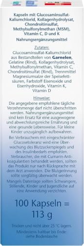 Detalle de Doppelherz Glucosamin 1600 + Kollagen + MSM + Vitamin C – Knochengesundheit und Gelenkpflege