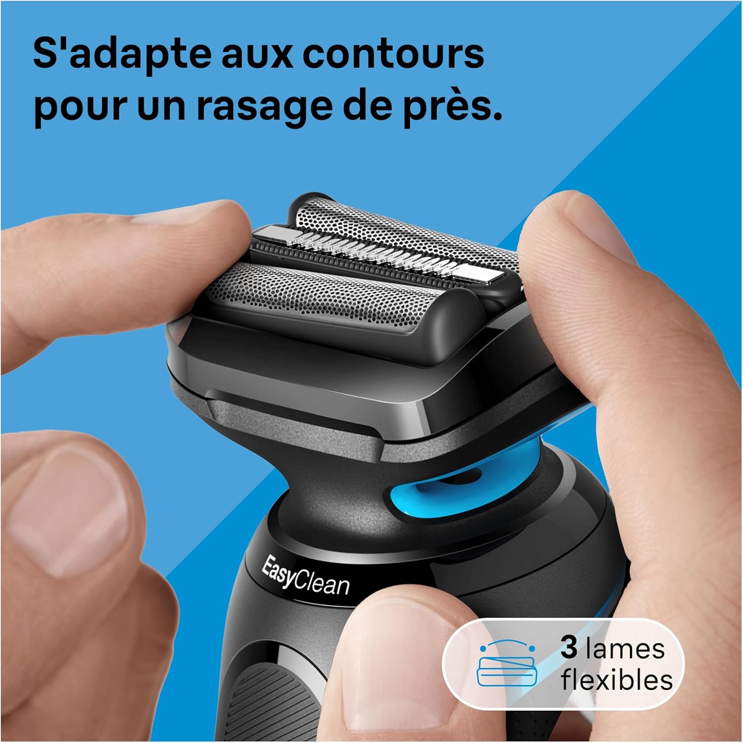 Thumbnail 2 de BRAUN Rasoir Électrique Homme Series 5 51-M4500cs – Wet & Dry, 3 lames flexibles, coffret avec tondeuse à barbe et brosse de nettoyage