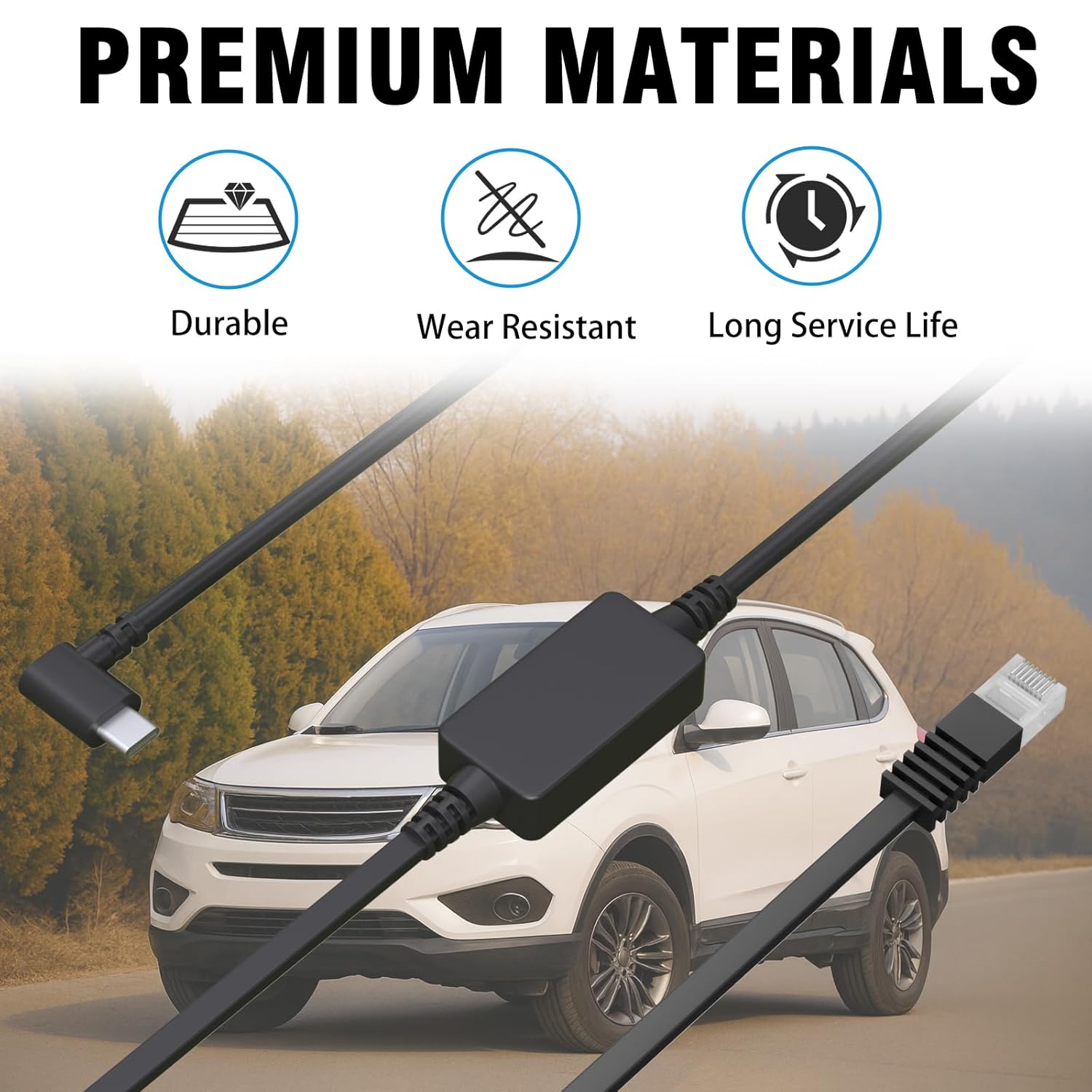 Detalle 2 de Radar Detector Cable: USB-C to RJ11 Power Cord (5.9ft) for Escort, Uniden, Cobras & More