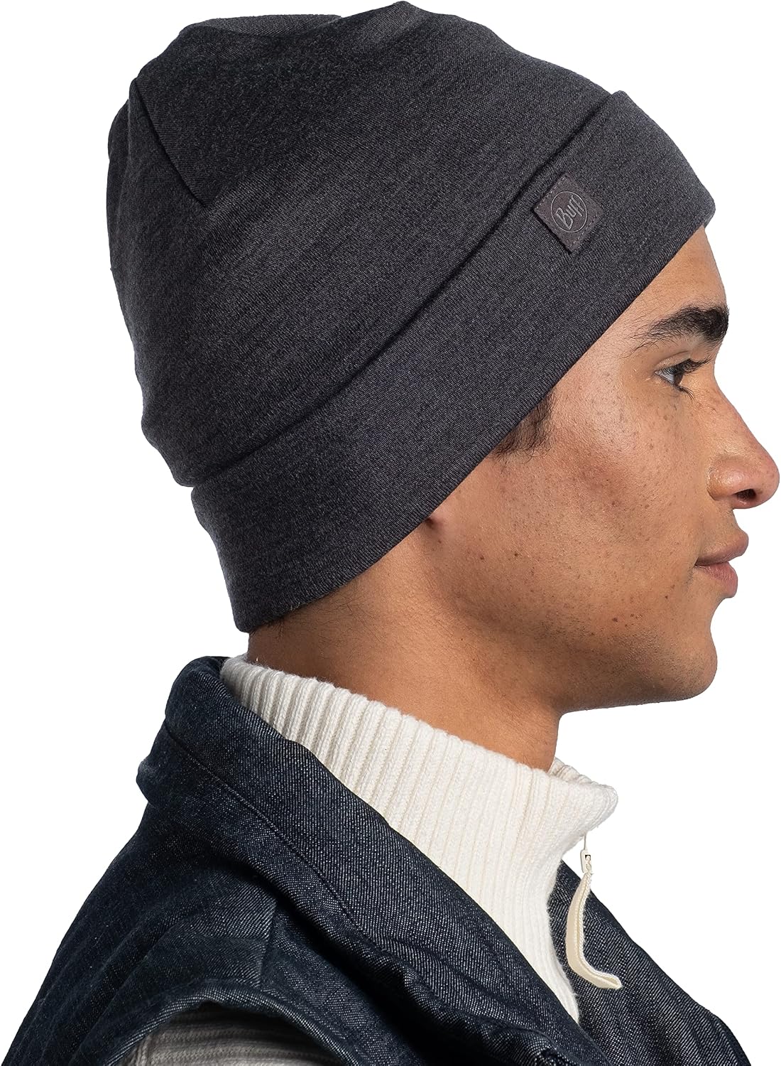 Detalle de BUFF Merino Heavyweight Hat Loose – czapka beanie z 100% wełny merino