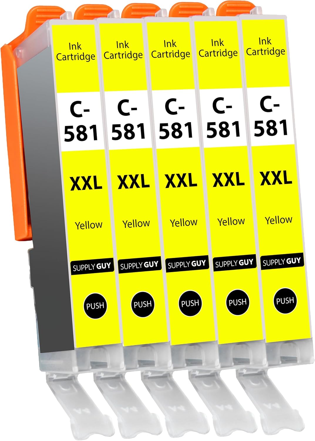 Detalle de Supply Guy 581XXL Yellow Ink Cartridges 5-Pack for Canon Pixma (CLI-581 XXL)