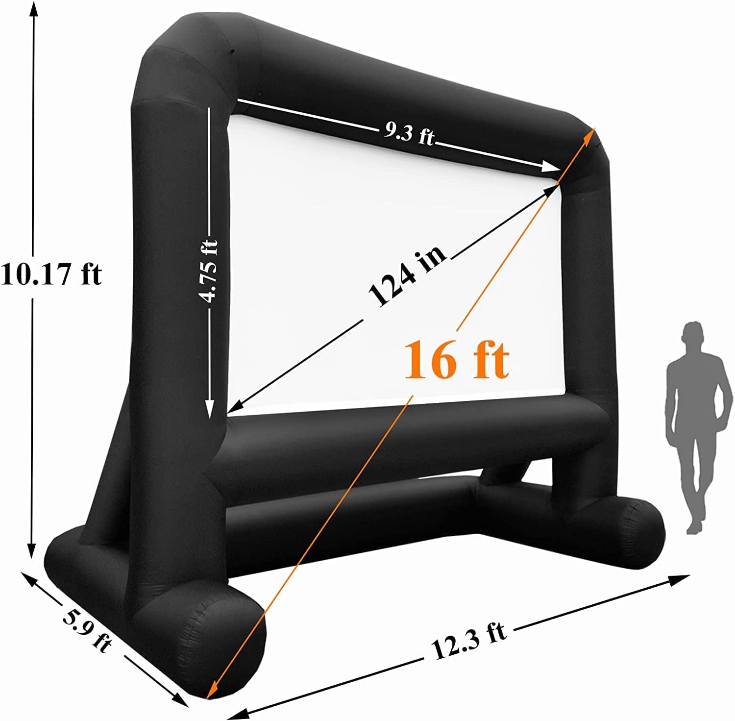 Detalle de Ballsea Inflatable Projector Screen 16Ft