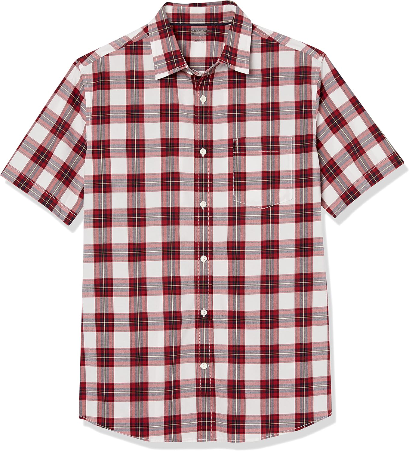 Thumbnail 5 de Amazon Essentials Herren Kurzarm-Hemd aus Stretch-Popeline mit Button-Down-Kragen