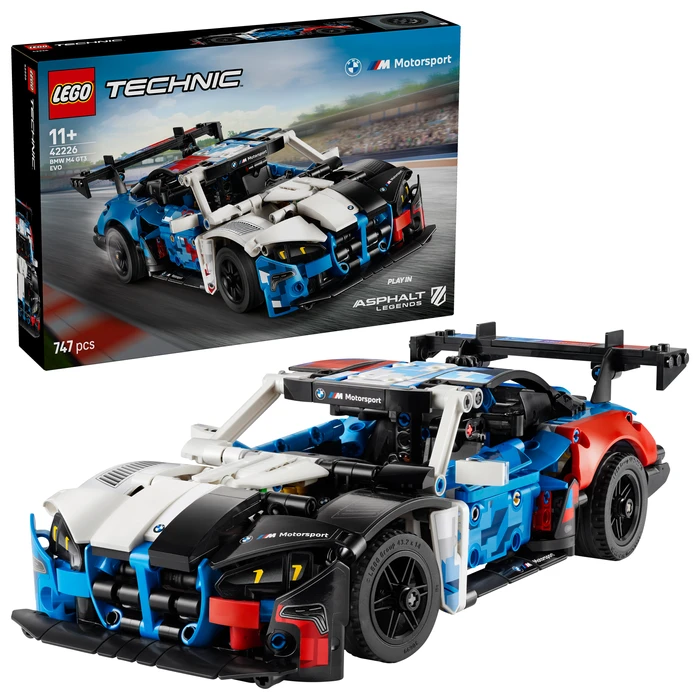 Detalle de LEGO Technic BMW M4 GT3 EVO Rennwagen 42226 – Detailverliebte Technik zum Zusammenbauen