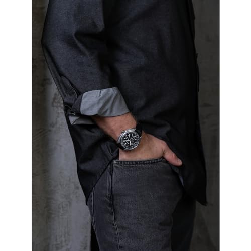 Thumbnail 7 de Bulova Lunar Pilot Pilota Lunare 96B251 – Orologio cronografo in acciaio e cinturino in pelle, nero