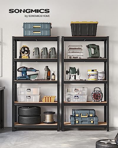 Detalle de SONGMICS Schwerlastregal 2er-Set 90 × 40 × 180 cm – stabil, verstellbar, ideal für Keller und Garage