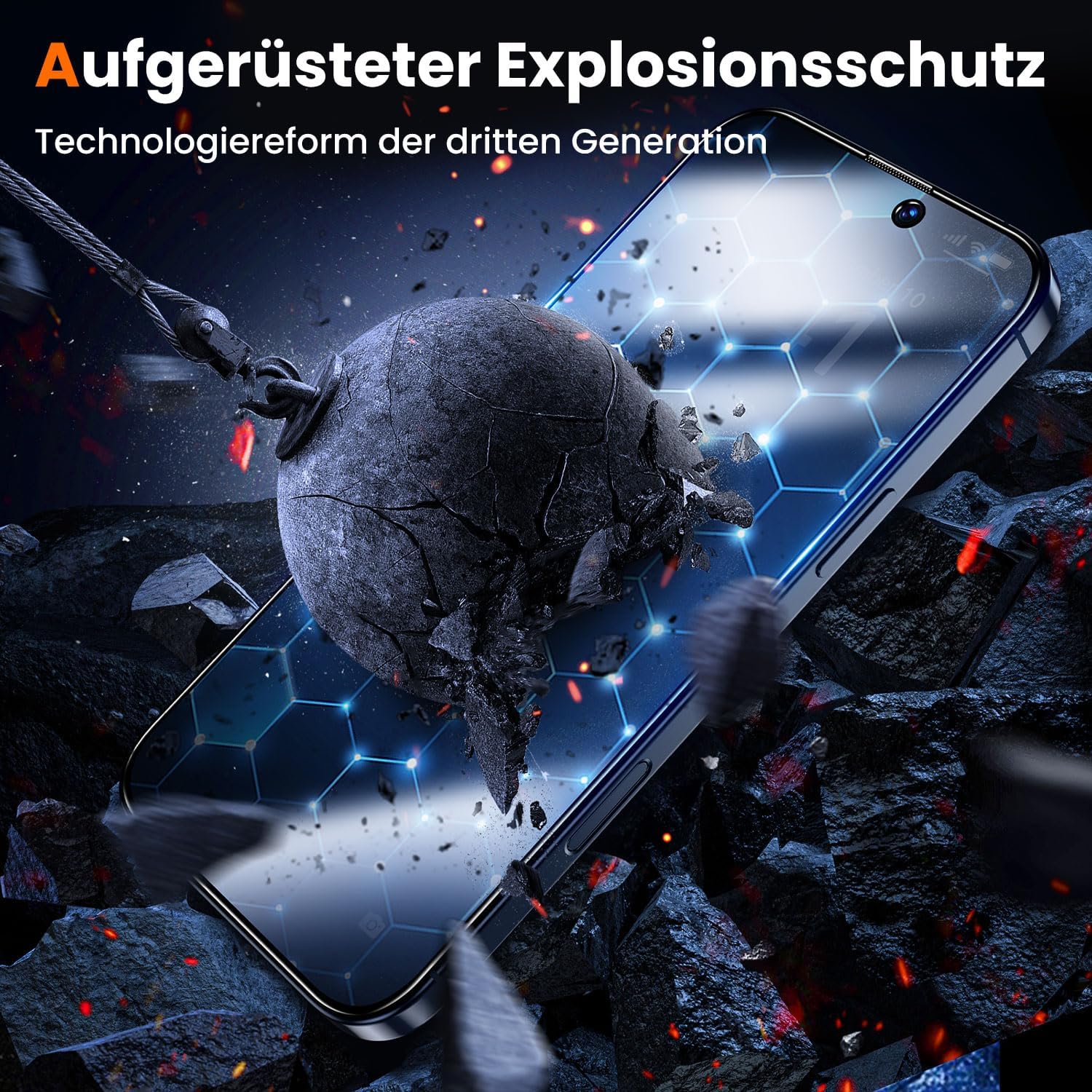 Detalle de UniqueMe iPhone 15 Pro Sichtschutz 2