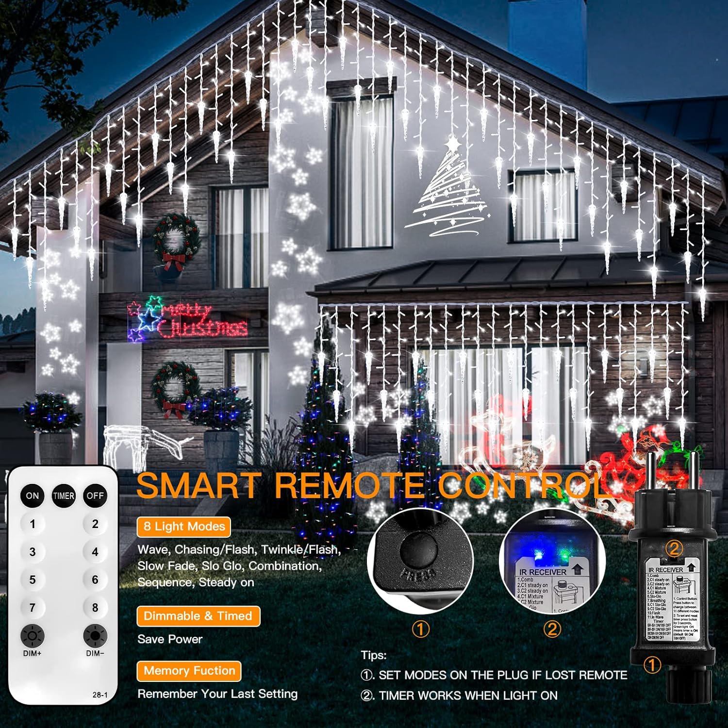 Detalle 2 de MOJINO Tenda luminosa esterna 10 m, 360 LED