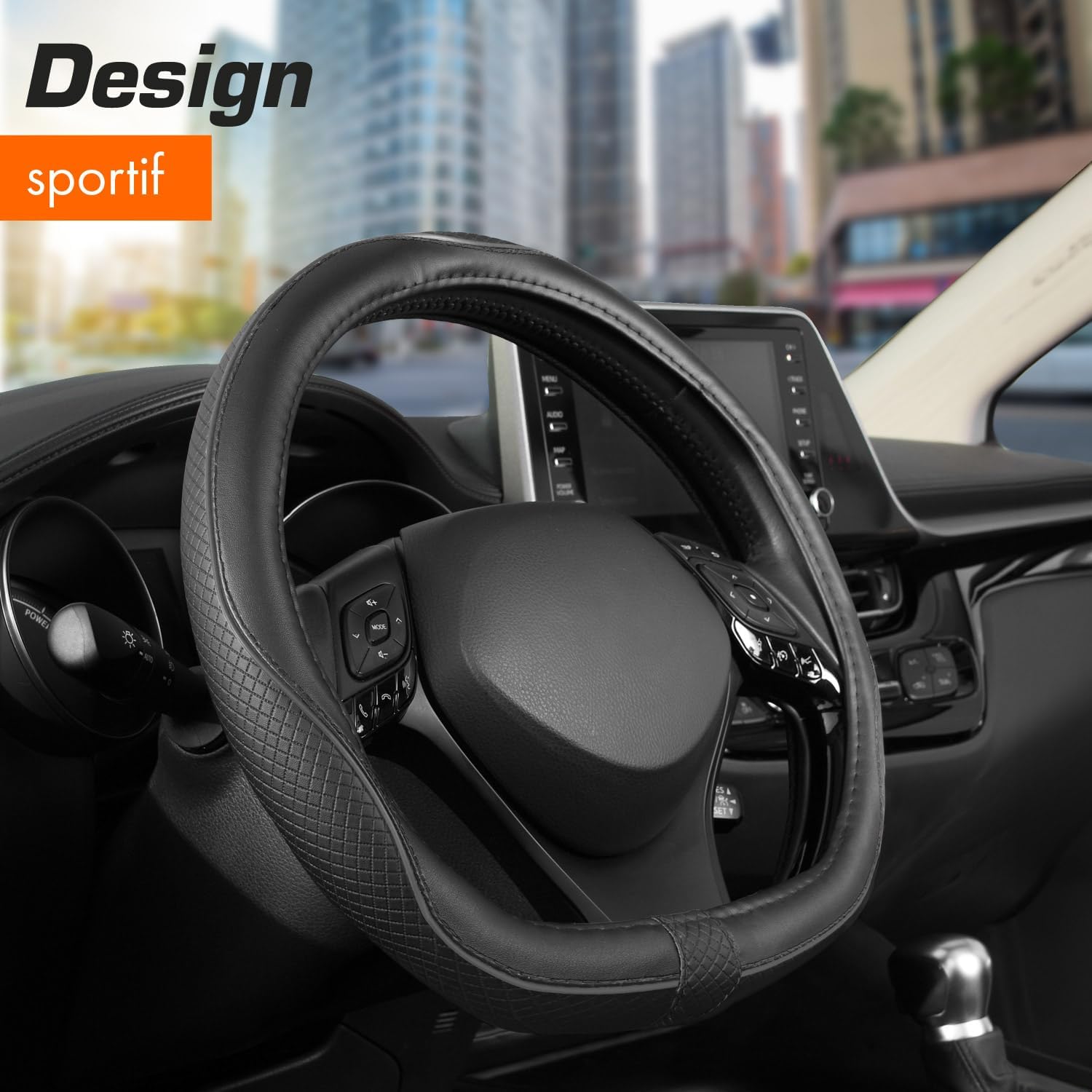 Detalle 2 de Upgrade4cars Couvre Volant Forme D 37-38 cm