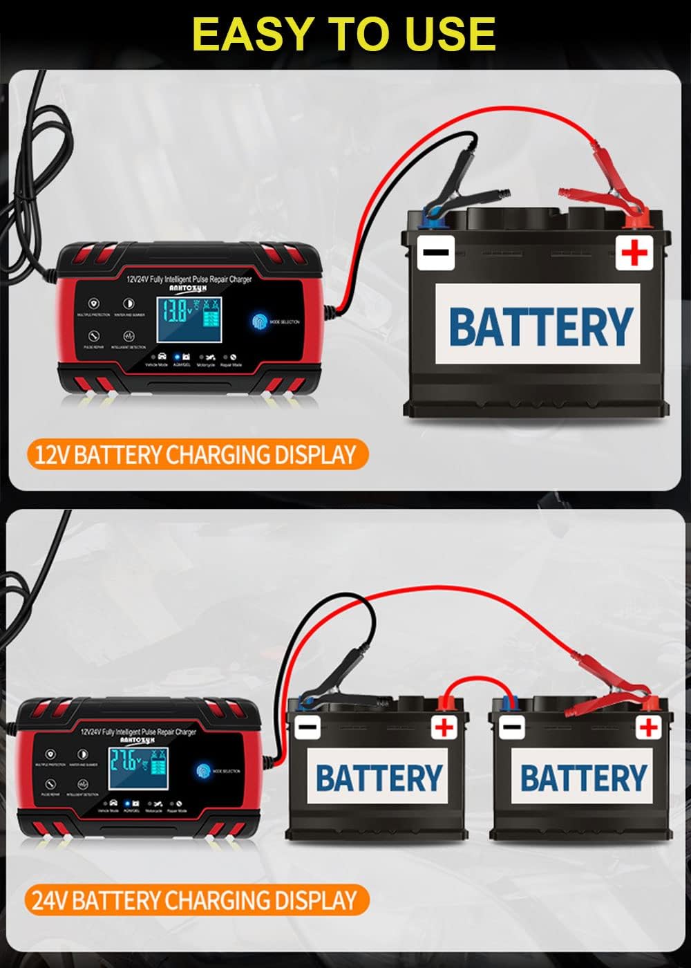 Thumbnail 6 de PROFIKLA 12V/24V 8A smart battery charger for car 🔋