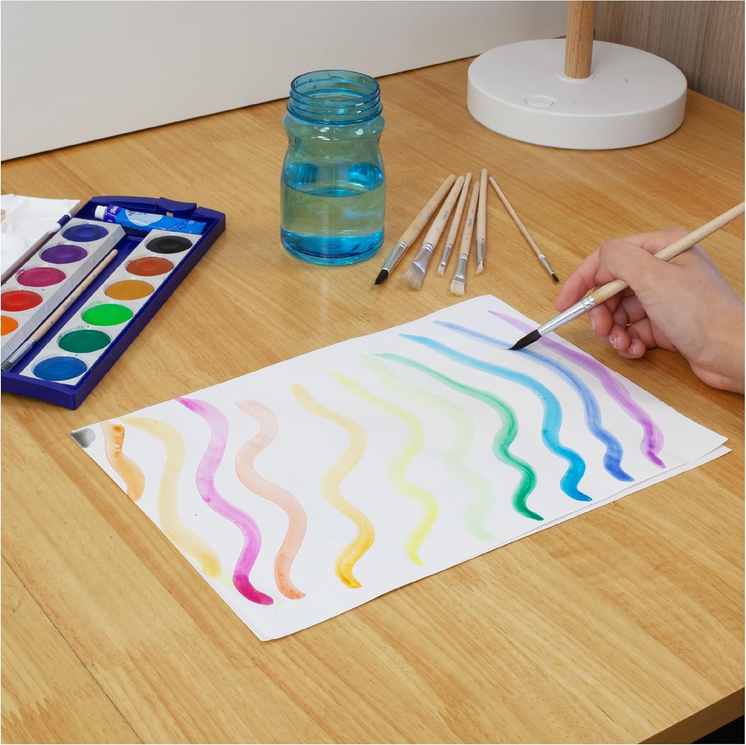 Thumbnail 3 de Pelikan Pinsel Starter-Set (10-teilig) mit 5 Haar- und 5 Borstenpinseln für Schule & Studium