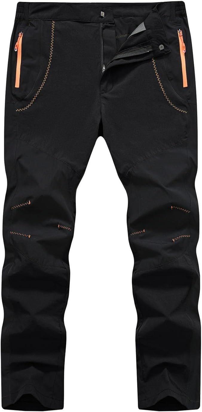 Detalle de TBMPOY Men's Lightweight Hiking Pants, Quick-Dry, Water-Resistant, Zipper Pockets