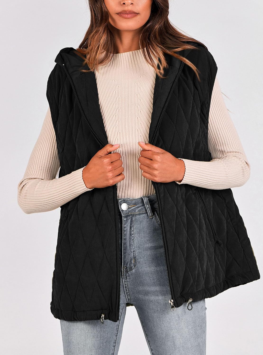 Detalle 1 de PRETTYGARDEN Women's 2026 Hooded Vest