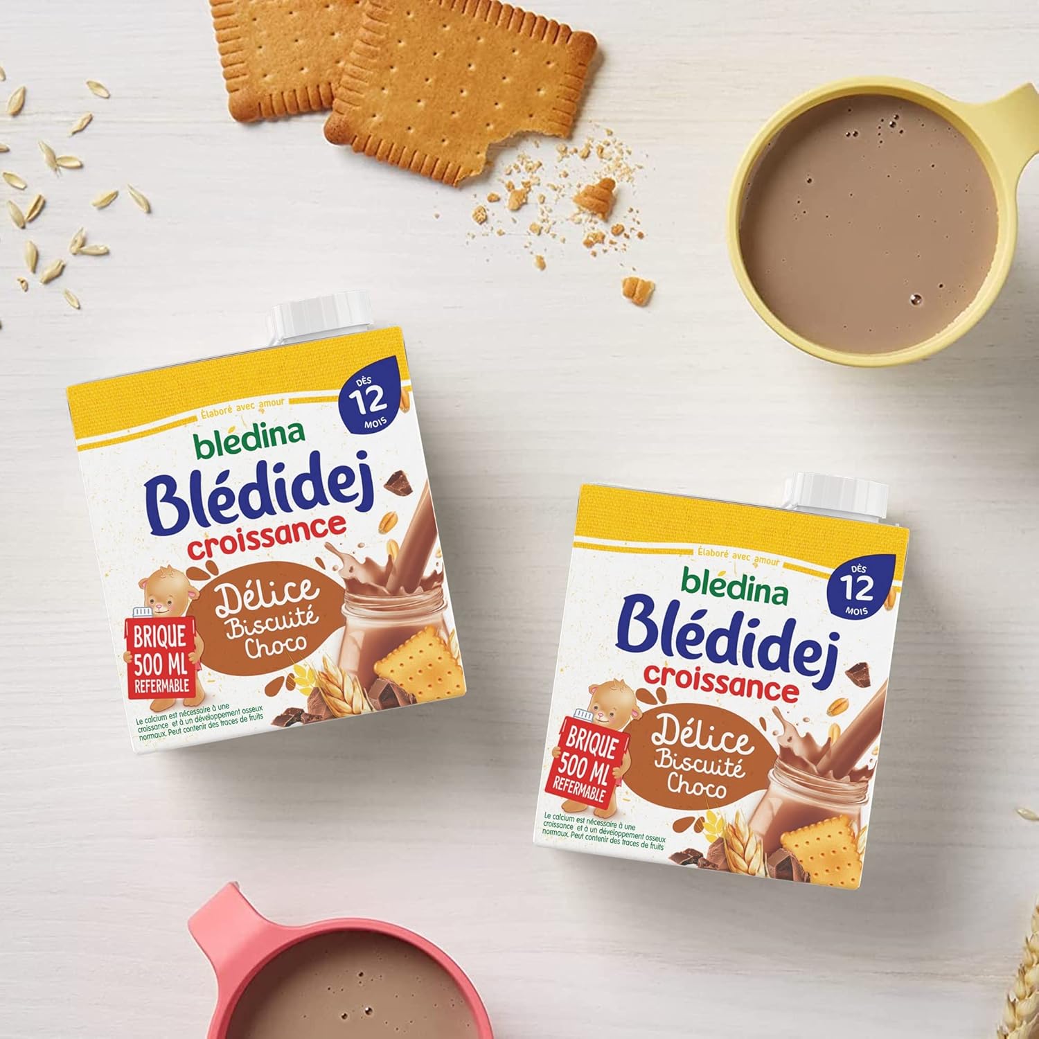 Thumbnail 4 de Blédidej Céréales Bébé Lactées Délice Biscuité Choco – Dès 12 Mois (6 briques de 500 mL)