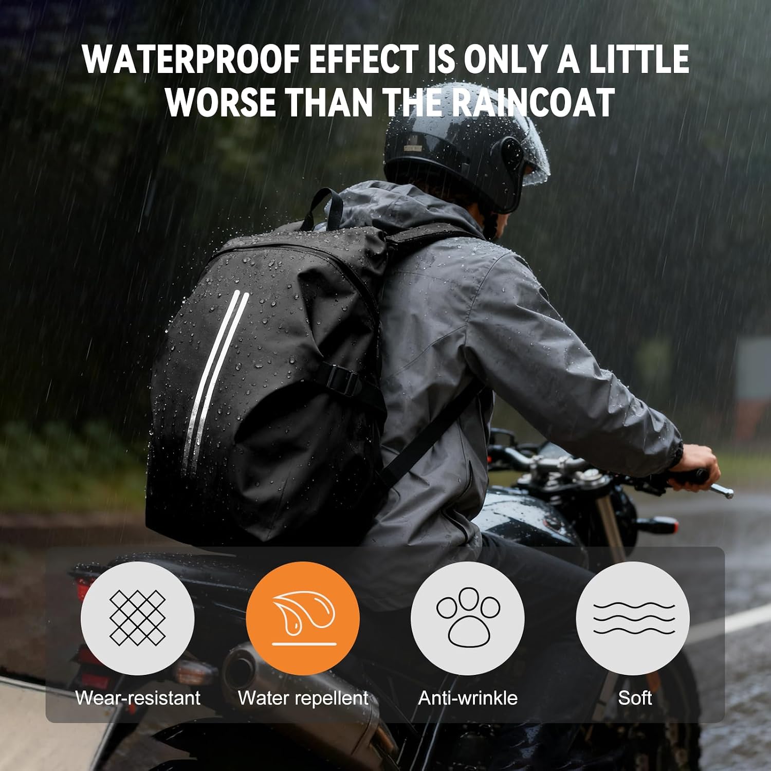 Thumbnail 6 de HYC00 Motorradrucksack für Herren (wasserdicht) mit Helmfach und reflektierenden Elementen – HYC00 HYC00
