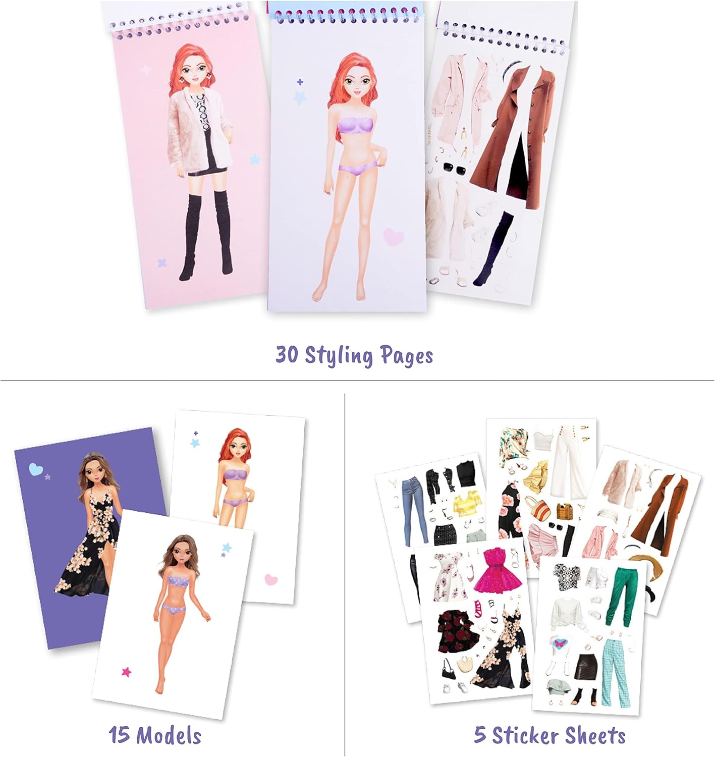 Thumbnail 2 de BSCOOL Sticker Dress Up Kids Fashion Book