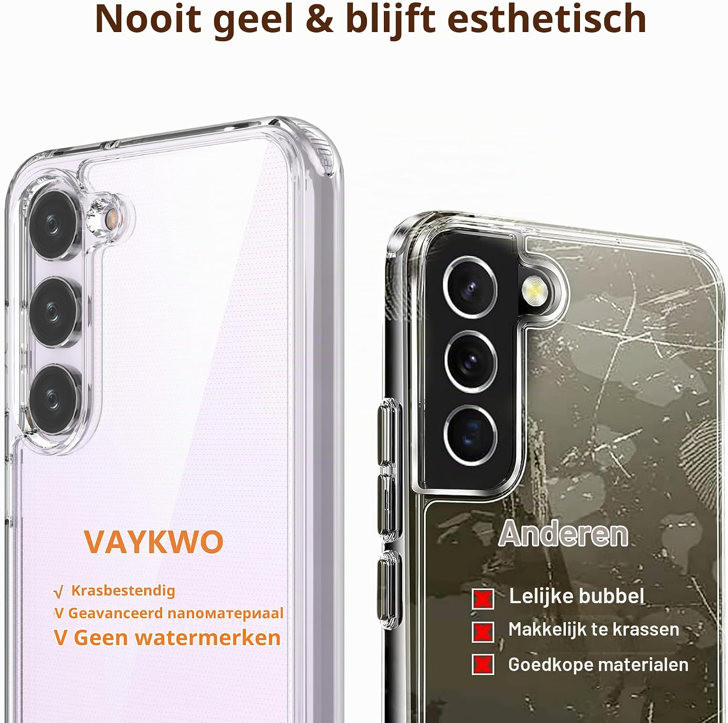 Thumbnail 4 de Vaykwo Galaxy S24 telefoonhoesje met verstelbaar, afneembaar koord, grijs