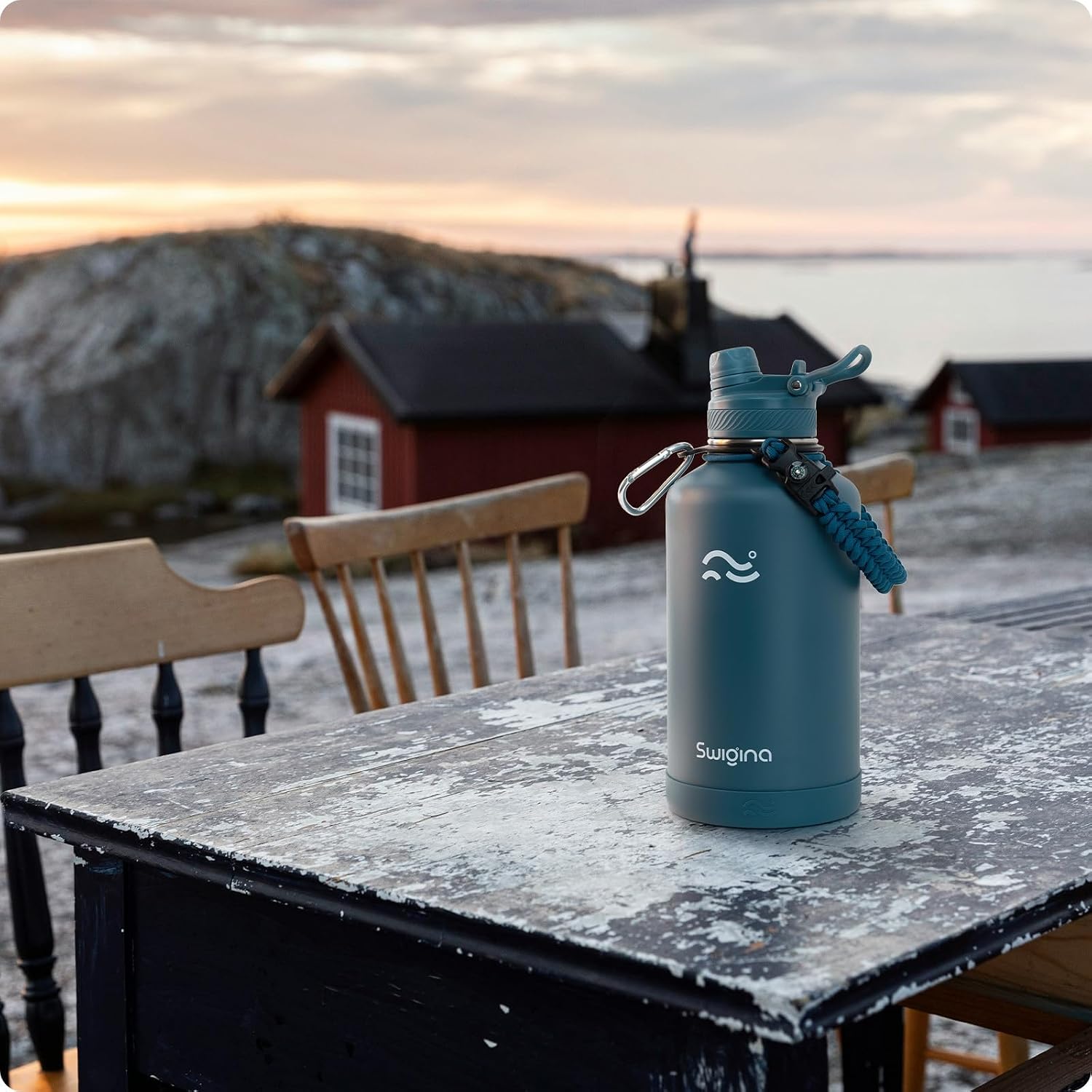 Thumbnail 5 de Swigina 64 oz Insulated Water Bottle 48hrs Cold