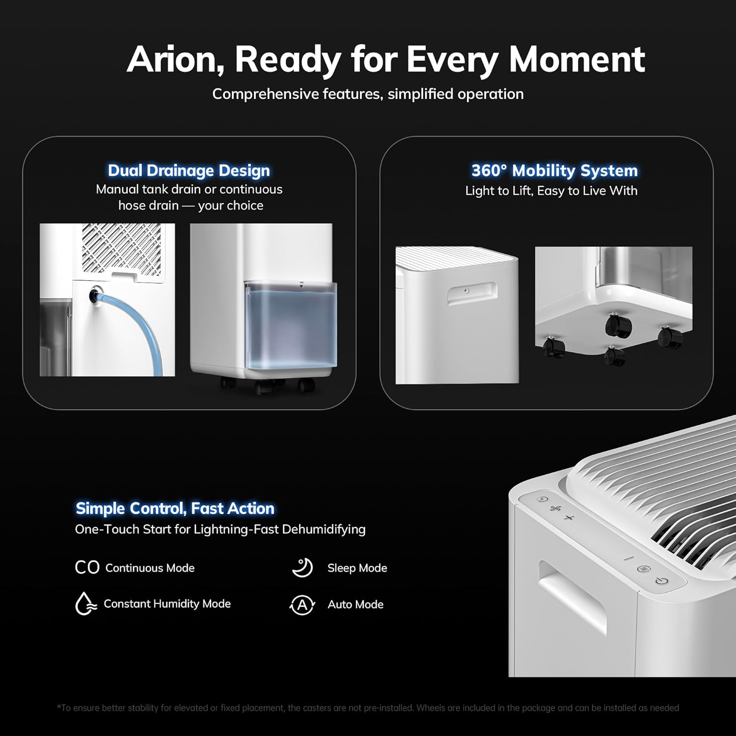 Thumbnail 2 de AEOCKY 25L/day Dehumidifier for Home – compact power for 50 m²/200 m³