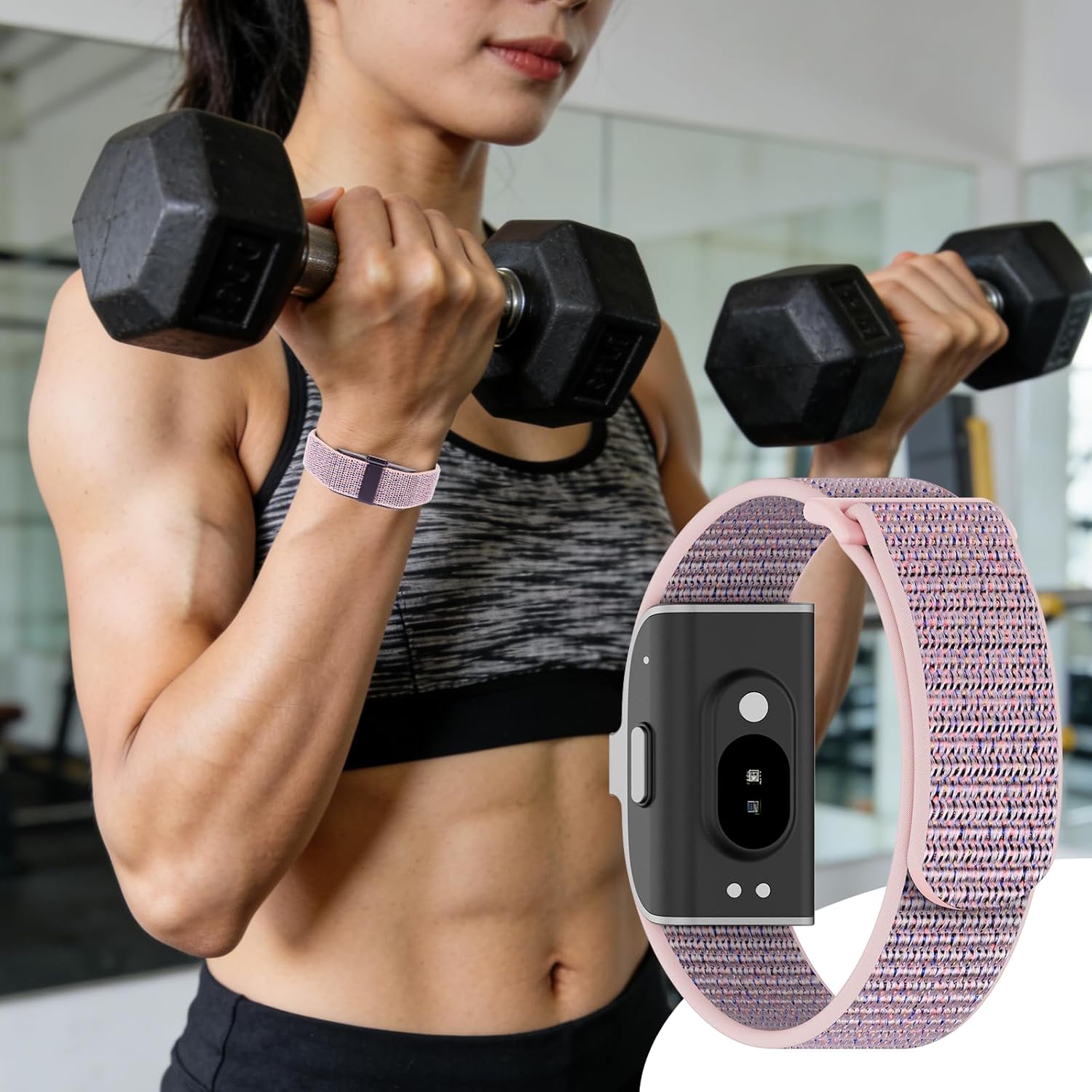 Thumbnail 5 de ZOOROO Nylon Loop Sport Replacement Bands for Hume Health Band (adjustable breathable wrist strap)