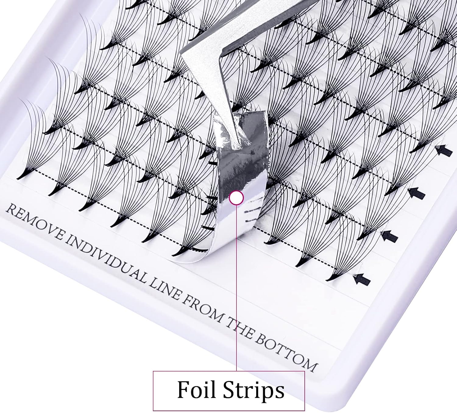 Detalle de Volume Lash Extensions - 10D Russian 0.07 D Curl 12mm Pre-Made Fan Lashes