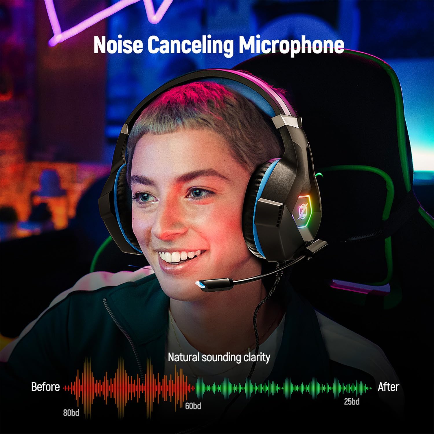 Thumbnail 3 de Gaming Headset Stereo Surround Sound with RGB