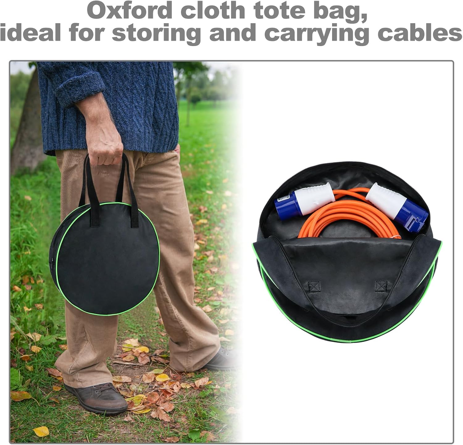 Thumbnail 3 de 10m Caravan Hook Up Cable (240V 16A) with 3-Pin Fly Lead Converter and Carrying Bag