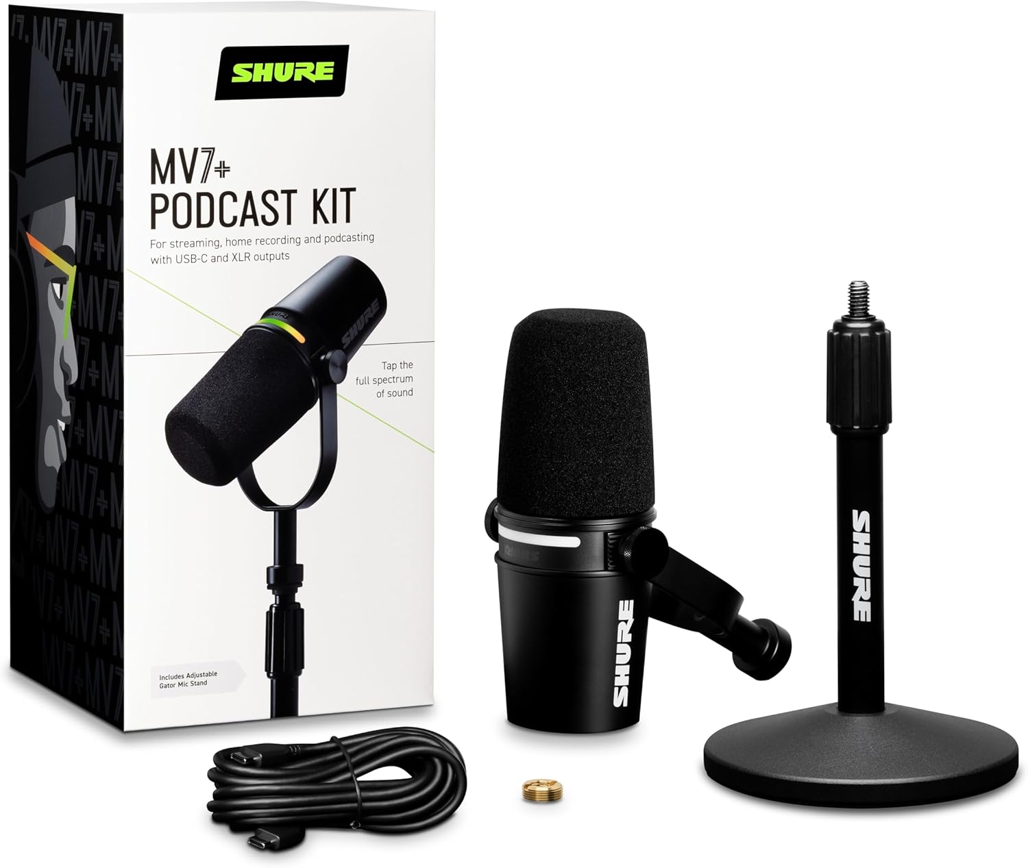Thumbnail 1 de Shure MV7+ Dynamic Mic with USB-C and XLR ⚙