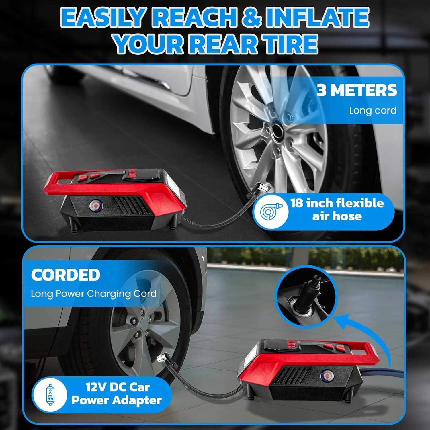 Detalle de Bullseye Car Tire Inflator 12V DC