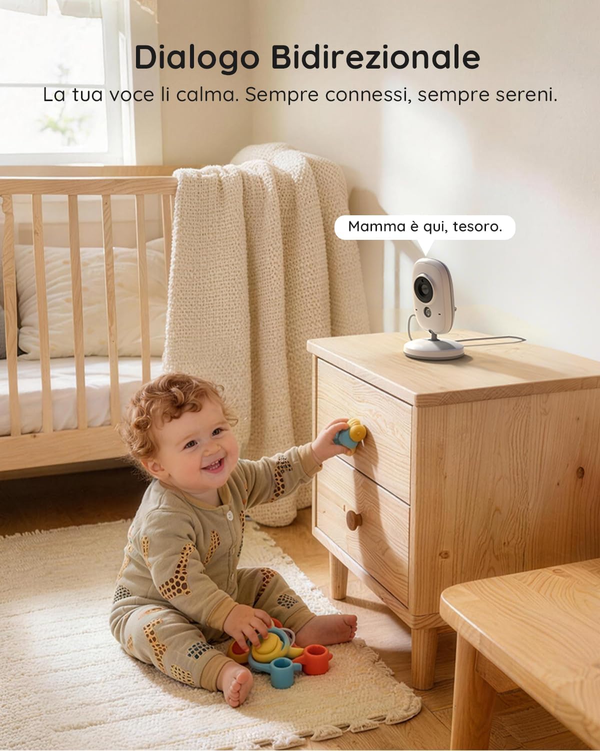 Thumbnail 5 de Boifun Baby Monitor Video e Audio con Schermo IPS 4'' 720P, Autonomia 11 ore e Funziona Senza WiFi