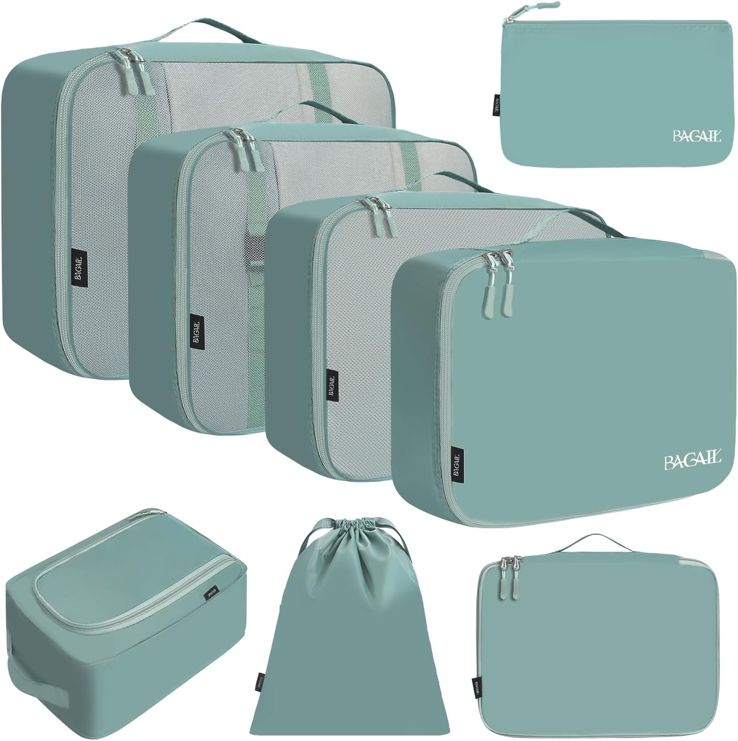 Detalle de BAGAIL Packwürfel-Set 8-teilig für Reisen