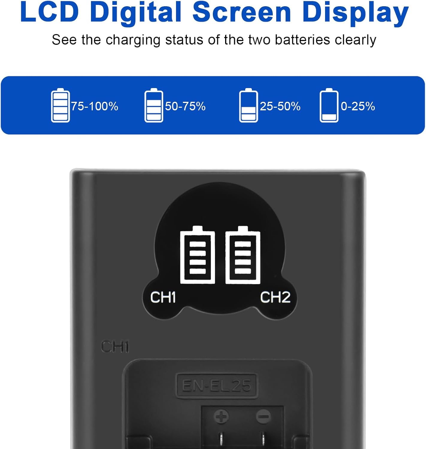 Thumbnail 4 de Joiry EN-EL25 Battery Bundle for Nikon Z Series (2x Batteries + Dual USB Charger)