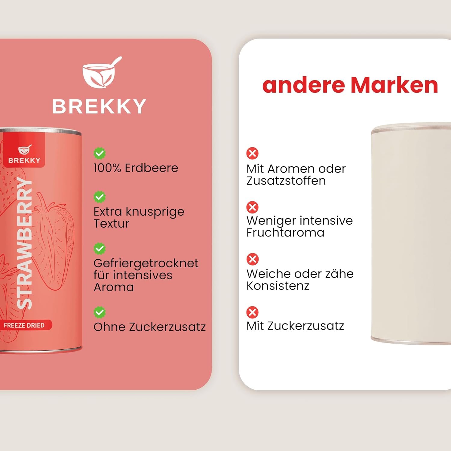 Thumbnail 5 de BREKKY Gefriergetrocknete Erdbeeren 100 g