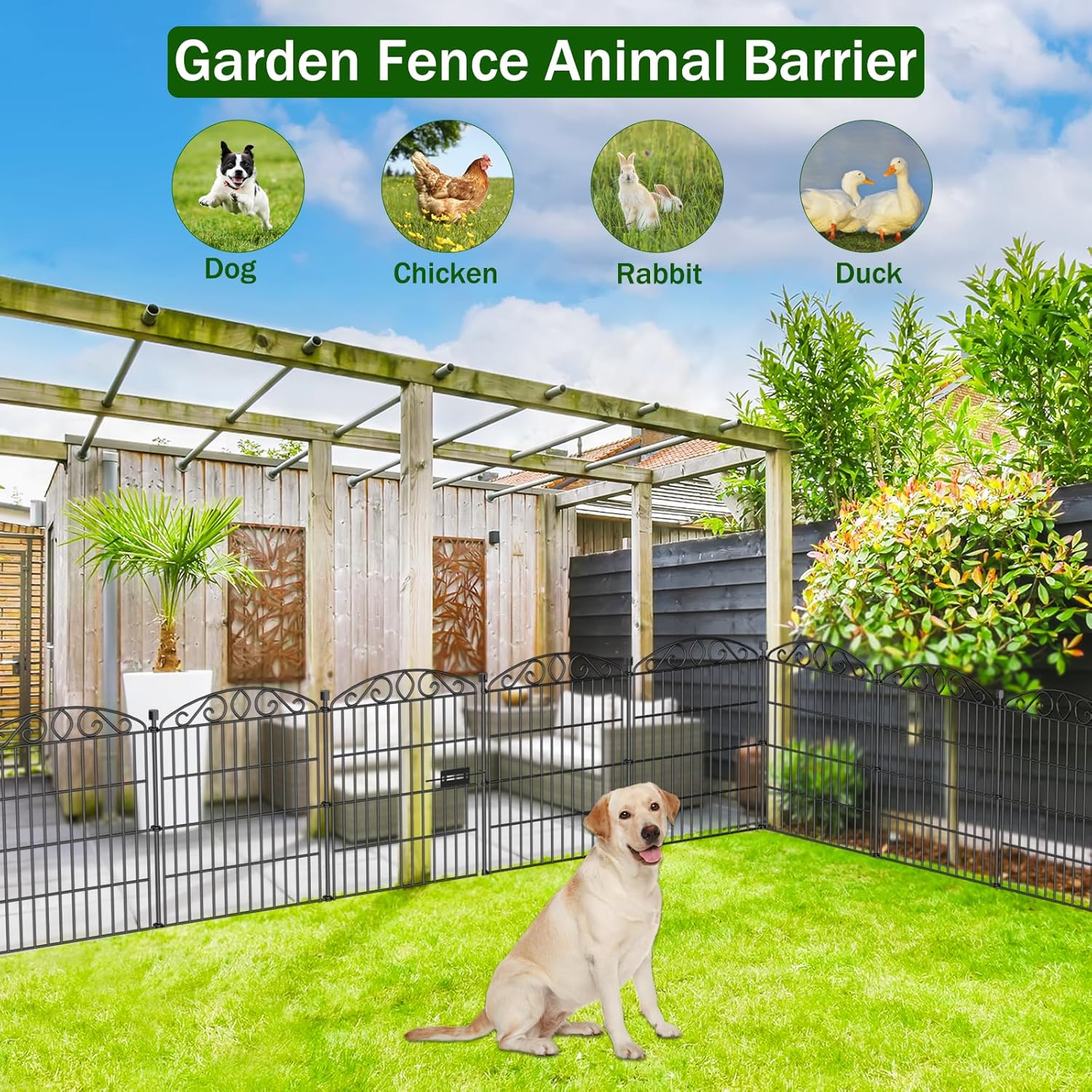 Thumbnail 3 de Bilibompa Garden Fence 12 panels keyword