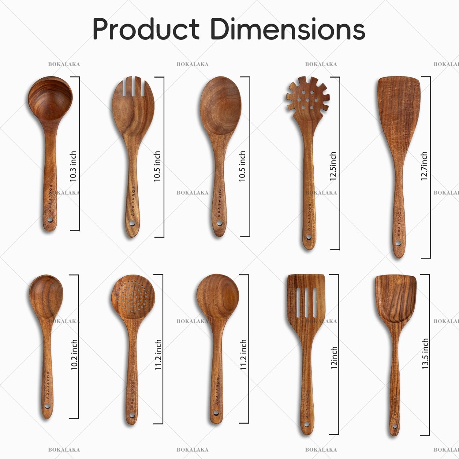 Thumbnail 1 de BOKALAKA Wooden Spoons 10 pcs 🍴