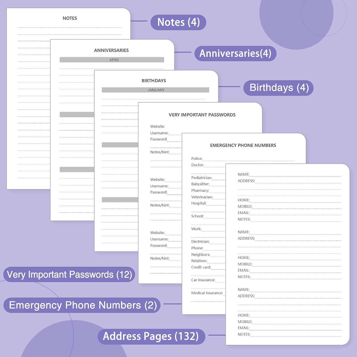 Thumbnail 6 de Blugool AKO4 Hardcover Address Book, 7 x 10 Inch with A–Z Tabs