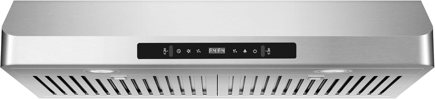 Detalle de EVERKITCH 30-Inch Under-Cabinet Range Hood, 900 CFM, Dual Motors