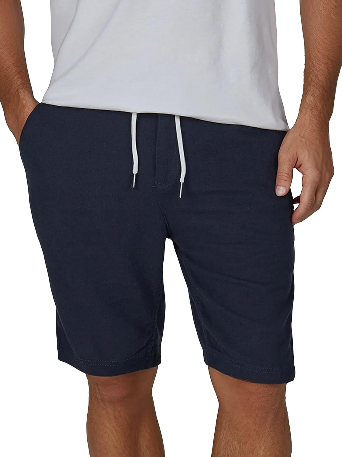 Detalle de Riverso Leinen Shorts Herren – Regular Fit, knielang, vielseitig einsetzbar