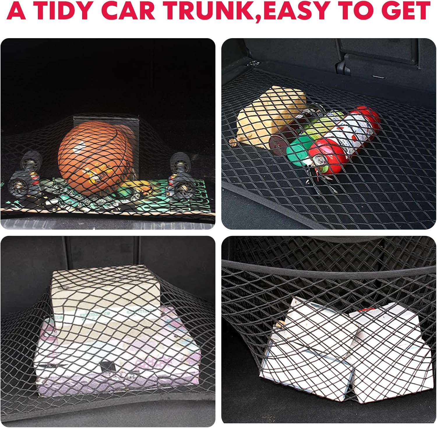 Thumbnail 6 de YOFADCI rete bagagliaio auto elastica 100x60 cm con 4 ganci