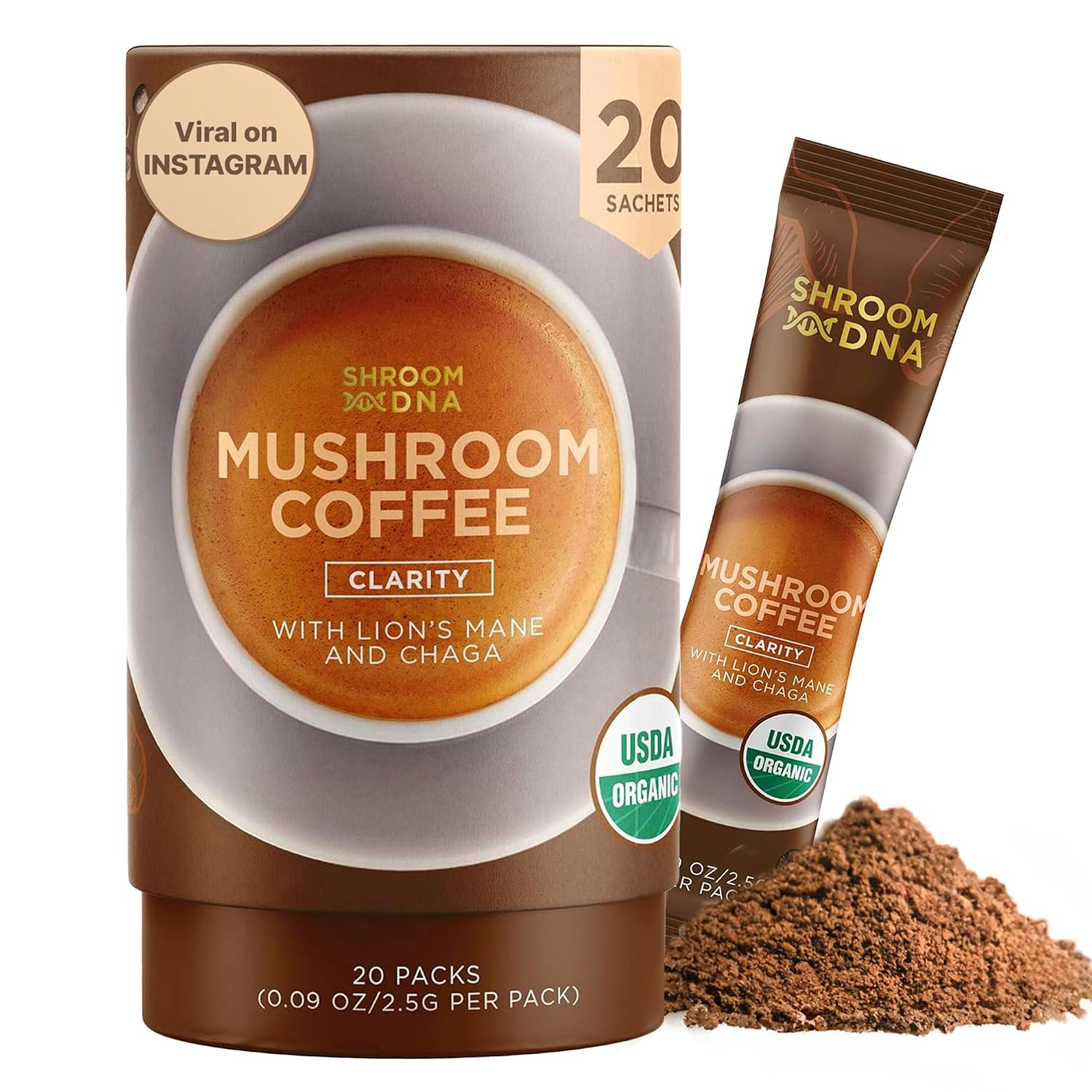 Detalle de ShroomDNA Mushroom Coffee, 20 Count