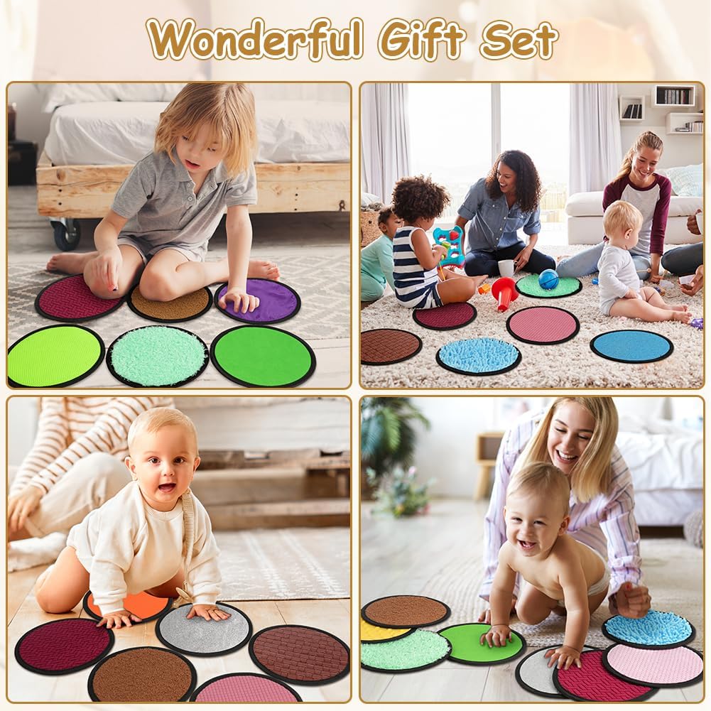 Thumbnail 6 de Vicloon Sensory Mats: 16 PCS Mini Tactile Sensory Tiles for Autism and Sensory Play