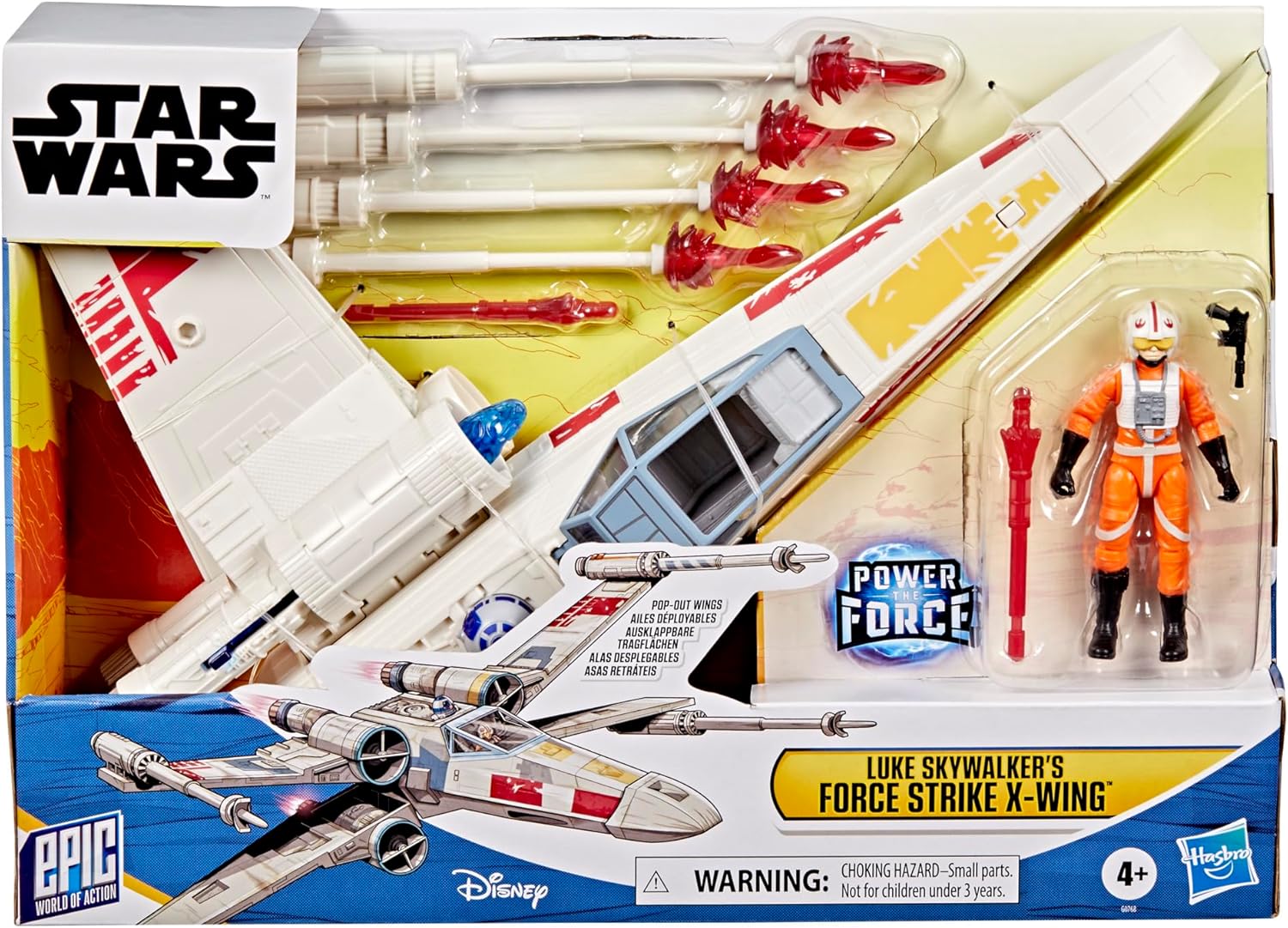 Thumbnail 1 de Star Wars Epic World of Action Luke Skywalkers Force Strike X-Flügler – 35 cm Schiff mit Luke-Figur