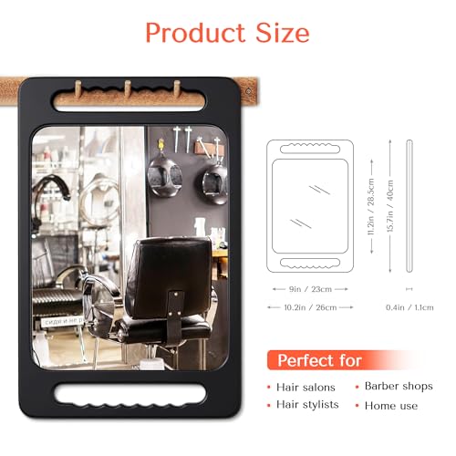 Thumbnail 1 de TASALON Unbreakable Barber Mirror – Hand Mirror with Double Handle