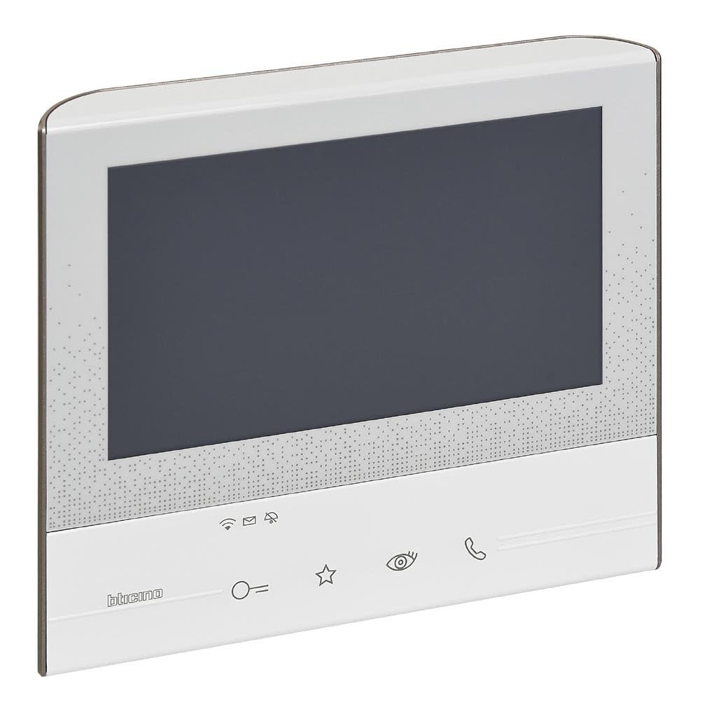 BTICINO Classe300 X13E Video-Innenstelle mit 7''-Touchscreen, Weiß – Erweiterung für Flex One Set