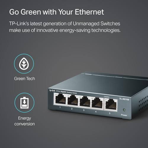 Detalle 2 de TP-Link TL-SG105: Switch Gigabit de 5 Puertos para Escritorio o Montaje en Pared