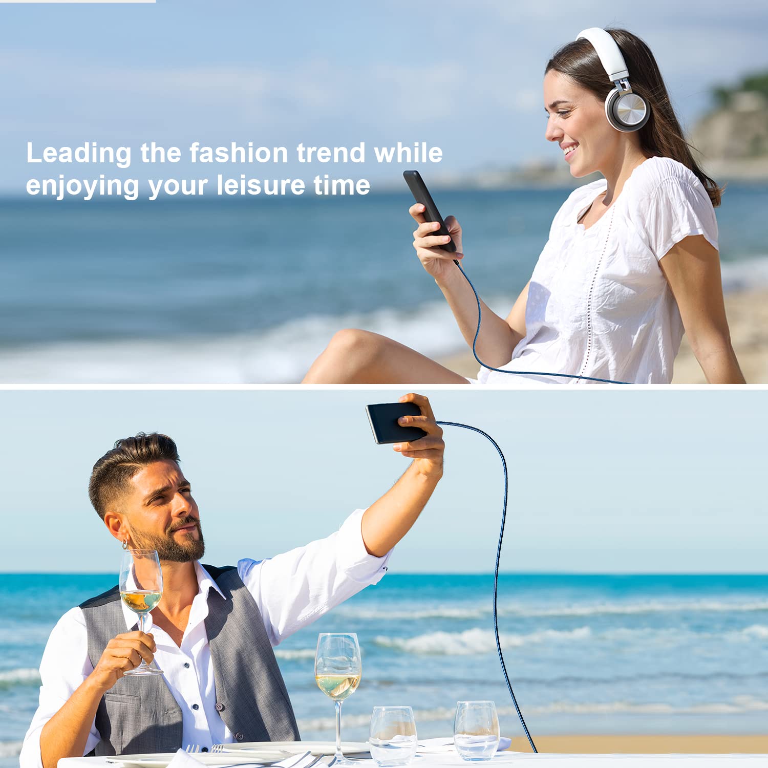 Thumbnail 4 de Micro USB Kabel 2M 2er Set