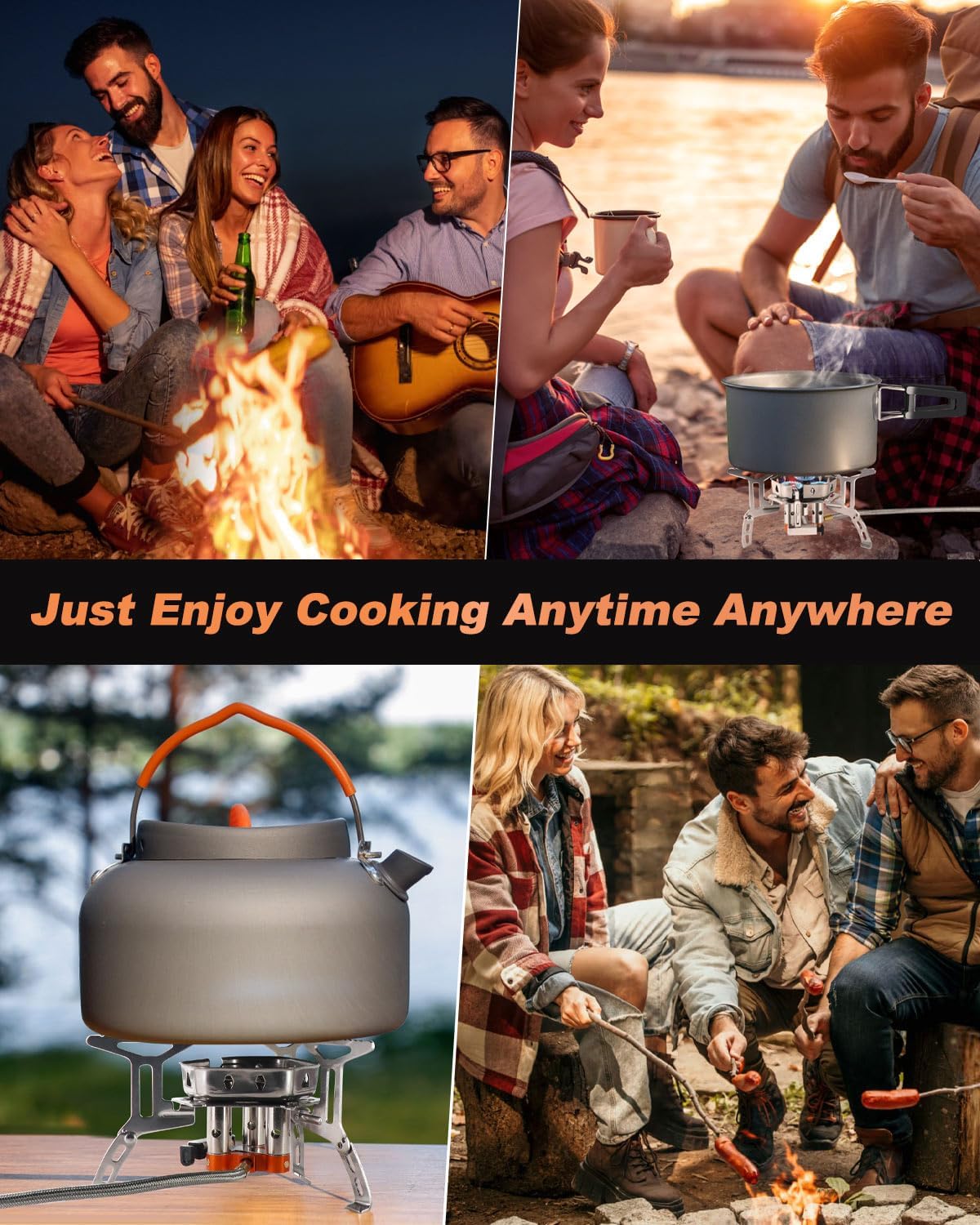 Thumbnail 5 de AUTOPkio Camping Gas Stove 6800W: 3-Burner Portable Stove for Outdoor Cooking