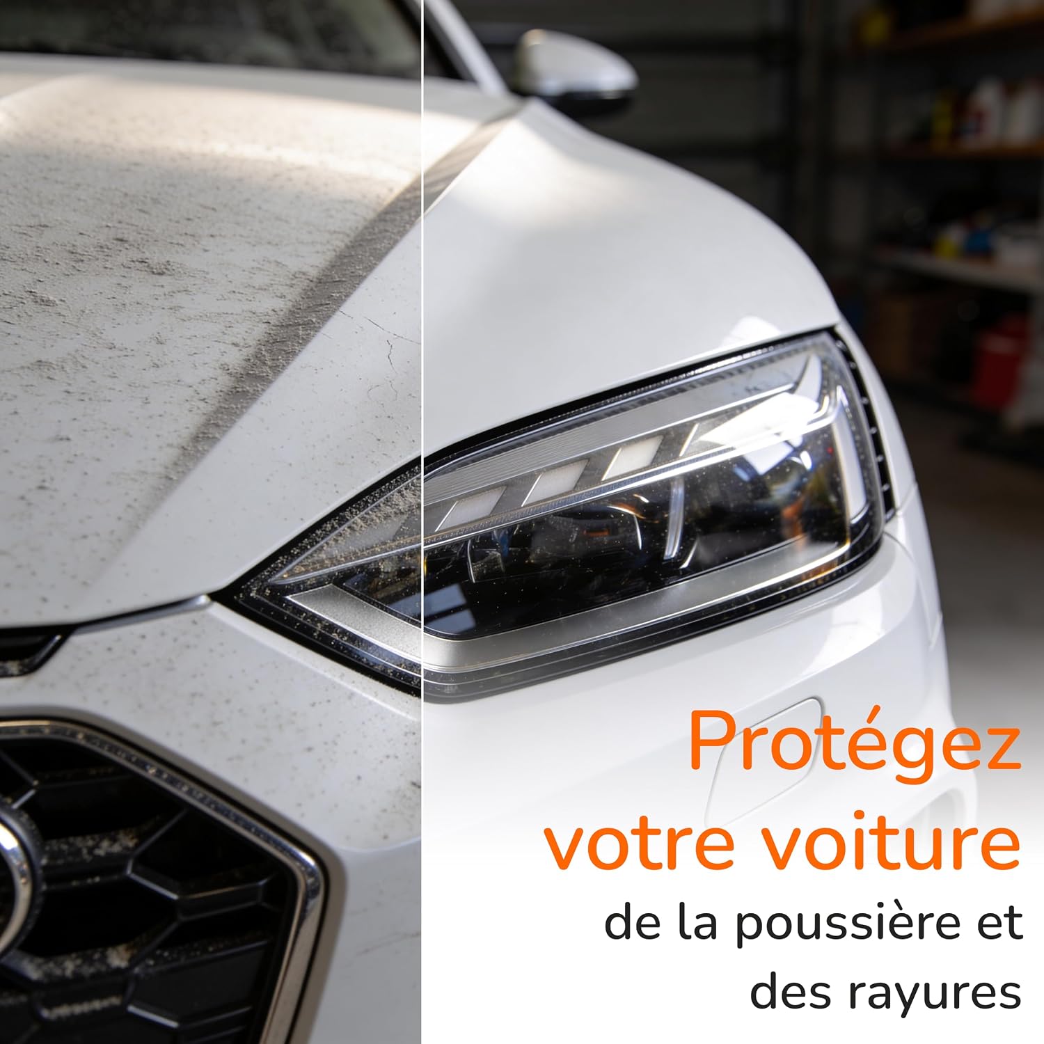 Detalle de Upgrade4cars Housse Voiture Intérieur Elastique – Taille SUV L (480-525 cm)